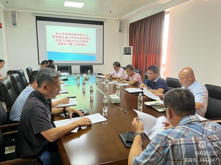 市环发公司召开贯彻落实海口市深化国资国企改革工作座谈会会议精神专题学习暨工作部署会