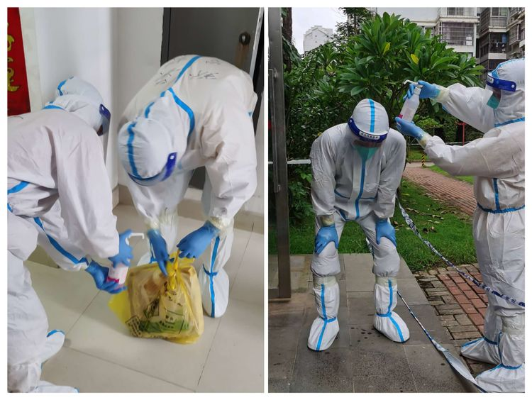 疫情下的坚守——市环发公司第一分队海航城抗疫纪实(图3)